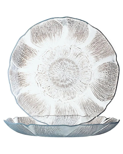 Đĩa Ăn Tròn Arcoroc J0856 22.9cm Fleur - Thủy Tinh, Trong Suốt