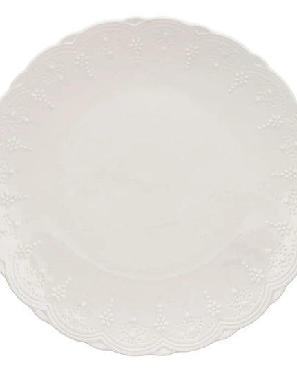 Đĩa Ăn Tròn Bone China 10 Strawberry Street VTNA-0001 27.9 cm, Valentina Trắng
