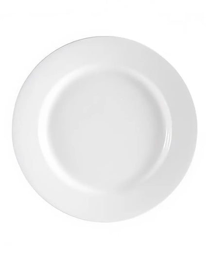 Đĩa Ăn Tròn CAC RCN™ Clinton 22.9 cm - Sứ, Trắng Super White (RCN-8)