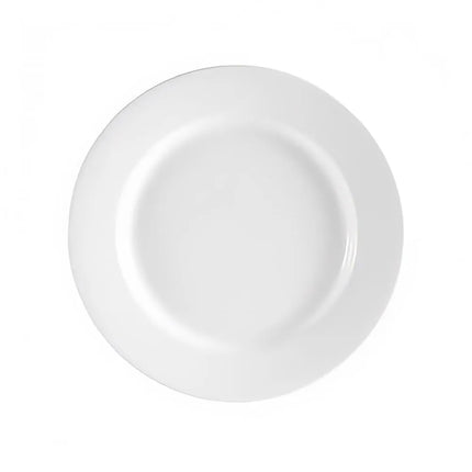 Đĩa Ăn Tròn CAC RCN™ Clinton 22.9 cm - Sứ, Trắng Super White (RCN-8)