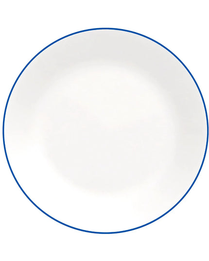 Đĩa Ăn Tròn Essentials Corelle 1151597 26 cm - Thủy Tinh Vitrelle®, Màu Trắng Sáng Viền Xanh Dương