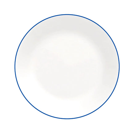 Đĩa Ăn Tròn Essentials Corelle 1151597 26 cm - Thủy Tinh Vitrelle®, Màu Trắng Sáng Viền Xanh Dương