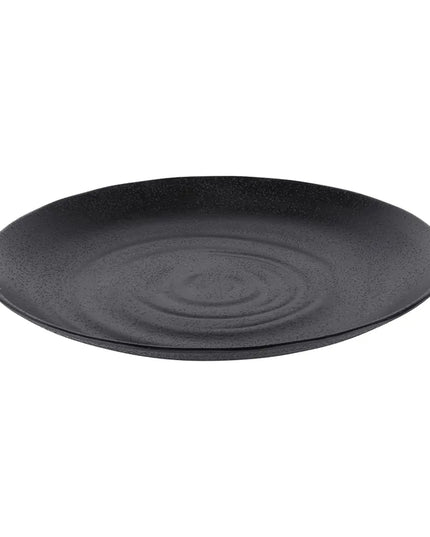 Đĩa Ăn Tròn Nhựa Melamine Elite Global Solutions 25.4 cm, Màu Đen (JW7010-B)