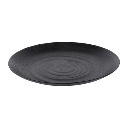 Đĩa Ăn Tròn Nhựa Melamine Elite Global Solutions 25.4 cm, Màu Đen (JW7010-B)