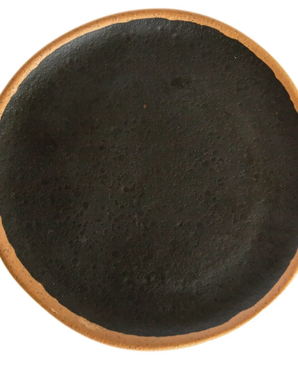 Đĩa Ăn Tròn Nhựa Melamine GET 26.7cm, Nâu Viền Clay (P-101-BR)