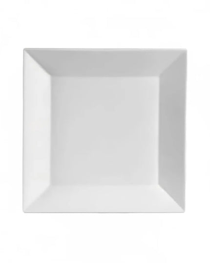 Đĩa Ăn Vuông CAC Kingsquare 23.5 cm - Sứ, Super White (KSE-9)
