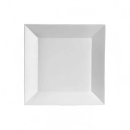 Đĩa Ăn Vuông CAC Kingsquare 23.5 cm - Sứ, Super White (KSE-9)