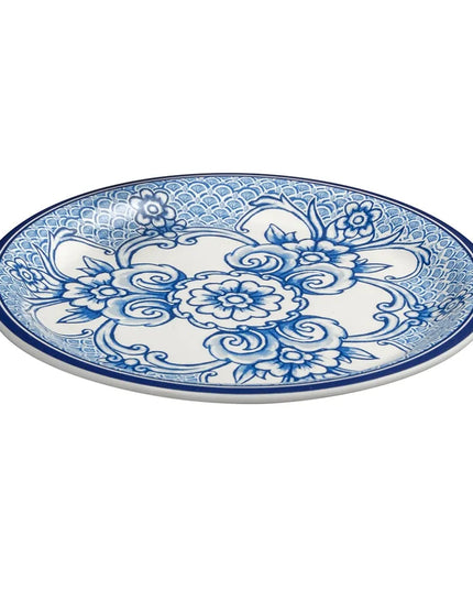 Đĩa Bánh Mì & Bơ Tròn American Metalcraft BLUP6 Nhựa Melamine 16.5 cm, Xanh Dương/Trắng