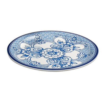 Đĩa Bánh Mì & Bơ Tròn American Metalcraft BLUP6 Nhựa Melamine 16.5 cm, Xanh Dương/Trắng