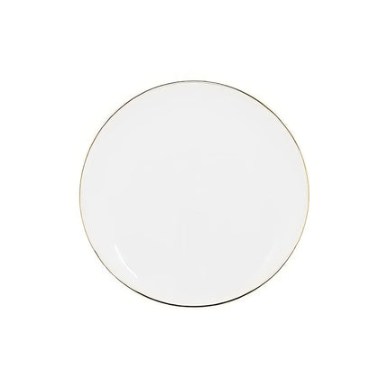 Đĩa Bánh Mì Tròn Sứ 10 Strawberry Street CPGL0005 16.8 cm, Gold Line Trắng