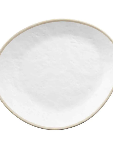 Đĩa Bất Đối Xứng Tablecraft 10967 26.7 cm x 22.9 cm Nhựa Melamine Bộ Sưu Tập Europa™ - Màu Trắng