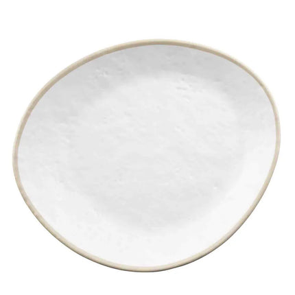 Đĩa Bất Đối Xứng Tablecraft 10967 26.7 cm x 22.9 cm Nhựa Melamine Bộ Sưu Tập Europa™ - Màu Trắng
