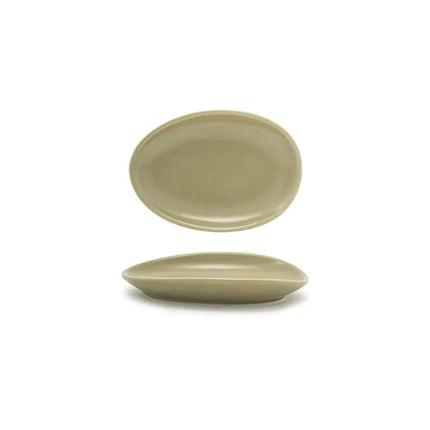 Đĩa Bầu Dục Front of the House Tides™ - 14 x 10.2 cm, Sứ, Màu Sea Grass (DAP077GRP23)