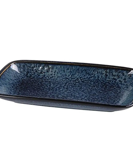 Đĩa Chữ Nhật Ceramic Yanco BL-514 36.2 cm x 19.1 cm, Blue Star
