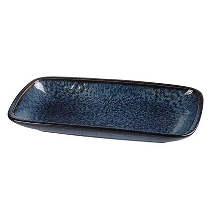 Đĩa Chữ Nhật Ceramic Yanco BL-514 36.2 cm x 19.1 cm, Blue Star