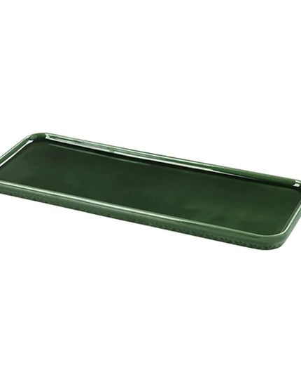 Đĩa Chữ Nhật Coupe Gốm Yanco GG-513 Green Gem 34.3 x 12.1 cm