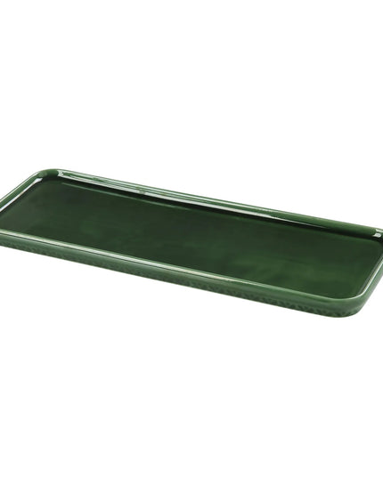 Đĩa Chữ Nhật Coupe Gốm Yanco GG-515 40.6 x 14.3 cm, Green Gem
