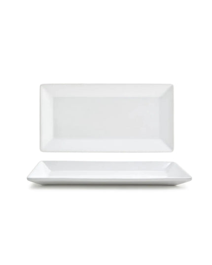 Đĩa Chữ Nhật Kyoto™ Front of the House - 22.9cm x 12.7cm, Sứ, Trắng (DAP001WHP23)