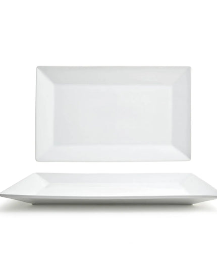 Đĩa Chữ Nhật Kyoto™ Front of the House - 35.6cm x 22.9cm, Sứ, Trắng (DOS015WHP22)