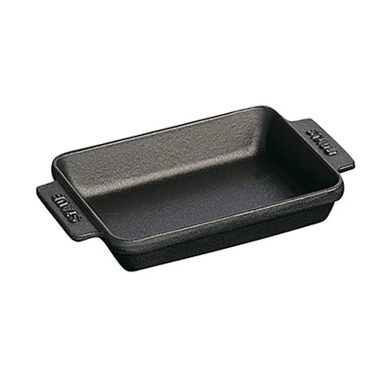 Đĩa Chữ Nhật Mini Staub 1004102 Gang Tráng Men Bề Mặt Nhám Đen 240 ml