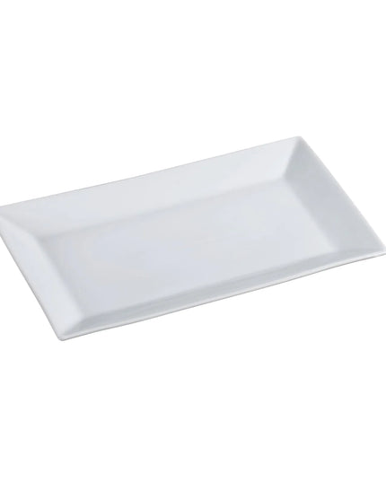 Đĩa Chữ Nhật Sứ Yanco ML-212 - 30.5cm x 19.1cm, Sứ, Trắng Super