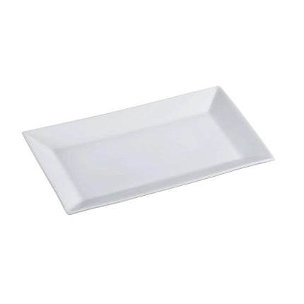 Đĩa Chữ Nhật Sứ Yanco ML-212 - 30.5cm x 19.1cm, Sứ, Trắng Super