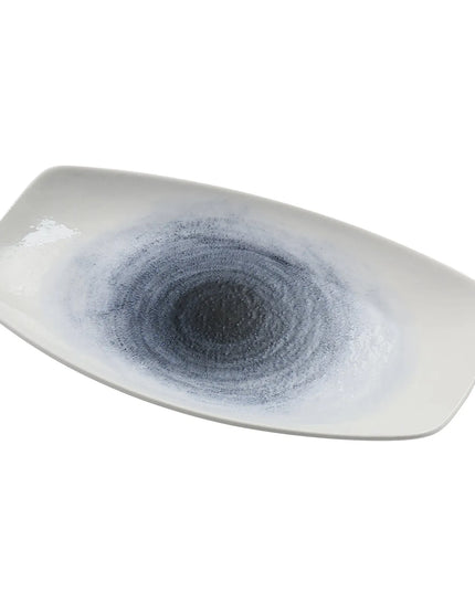 Đĩa Chữ Nhật Yanco UN-211 Universe - 27.3cm x 15.9cm, Sứ China, Xanh Dương