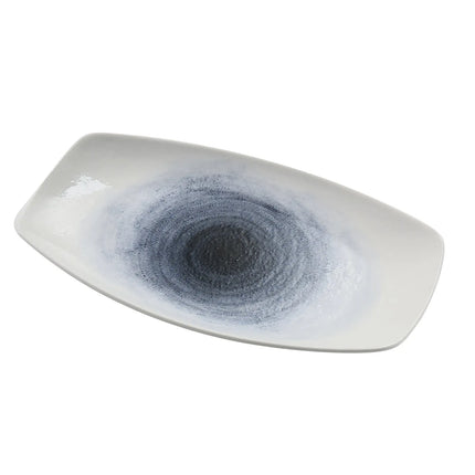Đĩa Chữ Nhật Yanco UN-211 Universe - 27.3cm x 15.9cm, Sứ China, Xanh Dương