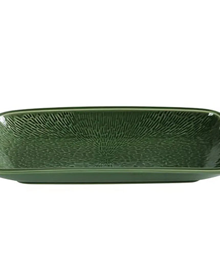 Đĩa Coupe Chữ Nhật Ceramic Yanco GG-514 37.5 cm x 19.1 cm, Green Gem