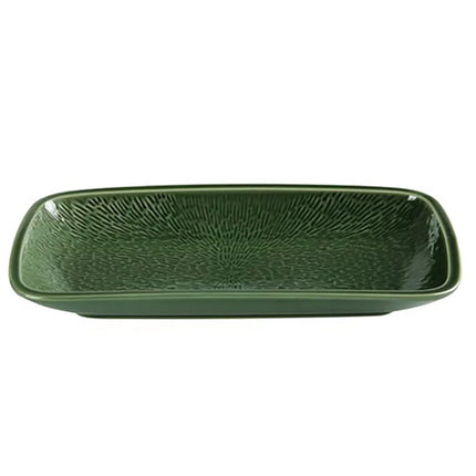 Đĩa Coupe Chữ Nhật Ceramic Yanco GG-514 37.5 cm x 19.1 cm, Green Gem
