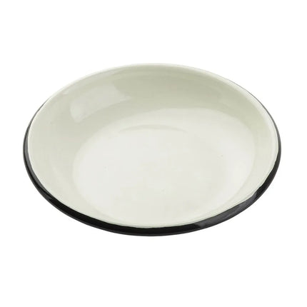 Đĩa Coupe Tròn Tablecraft 11153 18.7 cm Bộ Sưu Tập Enamelware™ - Sứ, Màu Trắng