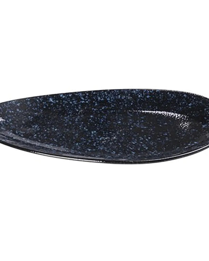 Đĩa Hình Lá Ceramic Yanco BL-314 36.2 cm, Blue Star