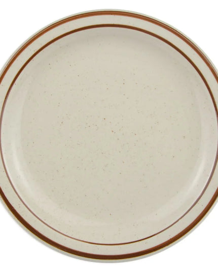 Đĩa Libbey DSD-7 18.4 cm Tròn Màu Cát Sa Mạc - Lốm Đốm, (2) Viền Nâu