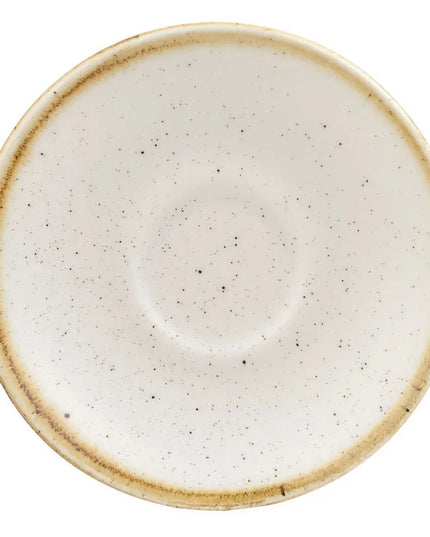 Đĩa Lót Espresso Tròn Churchill Stonecast 11.4cm - Gốm, Trắng Barley (SWHSESS1)