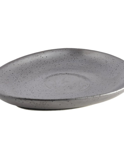 Đĩa Lót Oval Yanco DB-002 15.2 cm x 11.4 cm Diamond Black Sứ, Đồng Đen