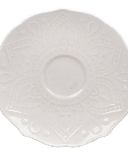 Đĩa Lót Tách Tròn 10 Strawberry Street DHLA-0009S Dahlia 14 cm - Xương Sứ, Màu Trắng