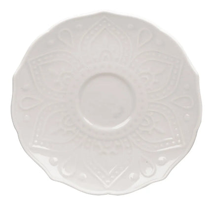 Đĩa Lót Tách Tròn 10 Strawberry Street DHLA-0009S Dahlia 14 cm - Xương Sứ, Màu Trắng