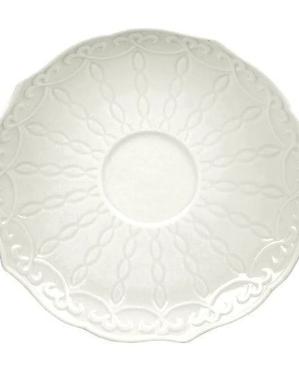 Đĩa Lót Tách Tròn 10 Strawberry Street EVER-0009S Ever 14 cm - Xương Sứ, Màu Trắng
