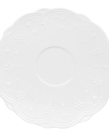 Đĩa Lót Tách Tròn 10 Strawberry Street VTNA-0009S Valentina 15.4 cm - Xương Sứ, Màu Trắng
