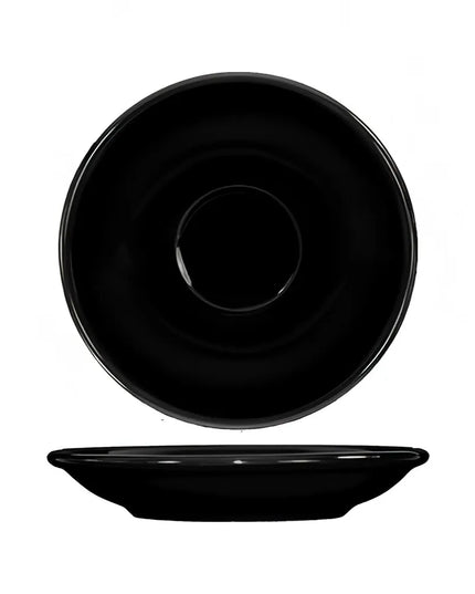 Đĩa Lót Tách Tròn Cancun™ A.D. ITI CA-36-B 13 cm, Gốm, Đen