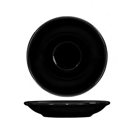 Đĩa Lót Tách Tròn Cancun™ A.D. ITI CA-36-B 13 cm, Gốm, Đen