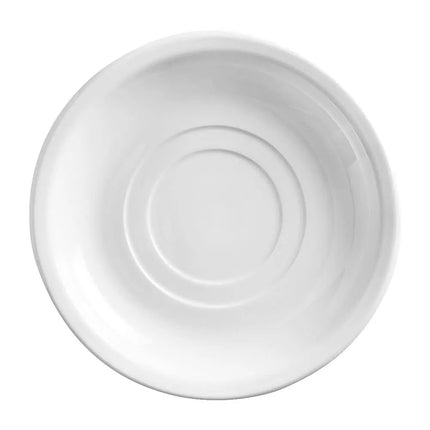 Đĩa Lót Tròn Libbey 840-215-005 14 cm - Lòng Đôi, Vành Hẹp, Sứ, Trắng Sáng, Porcelana