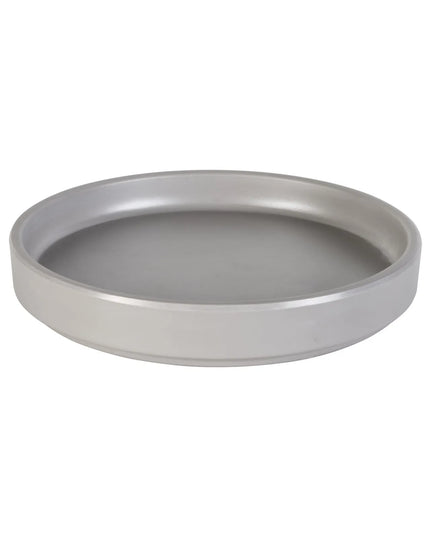 Đĩa Melamine Tròn Cal-Mil 22026-6-102 Vành Thấp 15.2 cm, Màu Tro