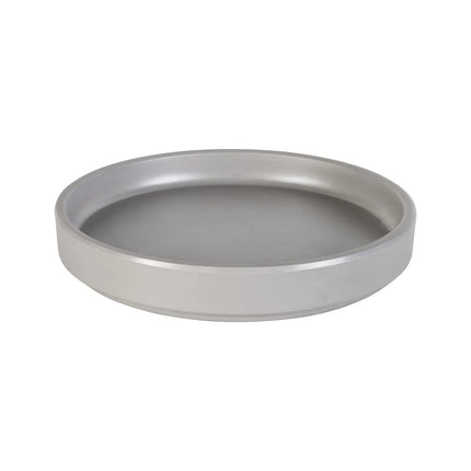 Đĩa Melamine Tròn Cal-Mil 22026-6-102 Vành Thấp 15.2 cm, Màu Tro