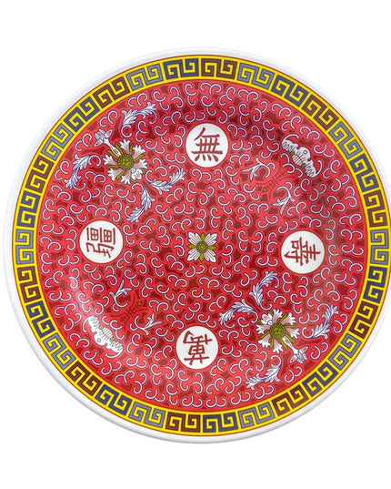 Đĩa Melamine Tròn Thunder Group 1006TR Longevity 15.2 cm, Đỏ/Trắng