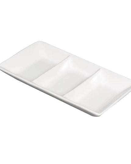 Đĩa Nước Chấm 3 Ngăn American Metalcraft PORSD3R Sứ 14.6 x 7.9 cm