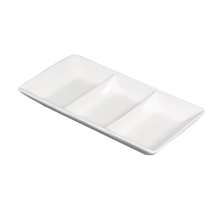 Đĩa Nước Chấm 3 Ngăn American Metalcraft PORSD3R Sứ 14.6 x 7.9 cm