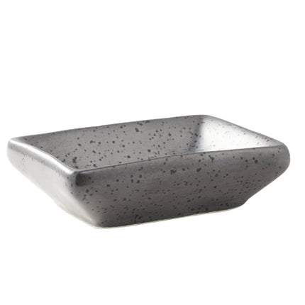 Đĩa Nước Chấm Chữ Nhật Sứ Yanco DB-4030 Diamond Black 59 ml, Màu Đồng Đen