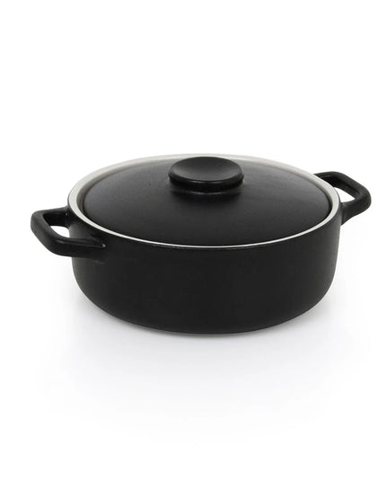 Đĩa Nướng Tròn Front of the House DBO132BKC21 Kiln® 620 ml Kèm Nắp Sứ Đen