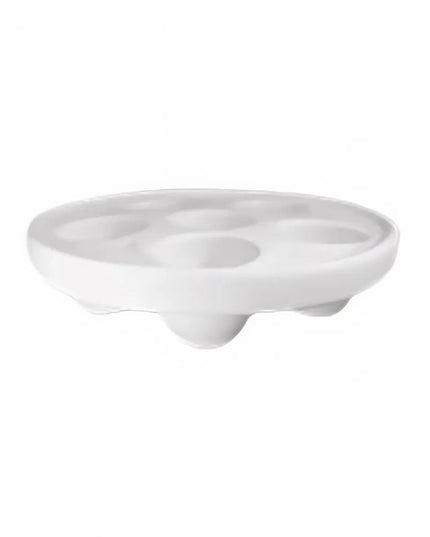 Đĩa Ốc Sên Hall China HL11660AWHA Tròn 6 Lỗ Sứ Màu Trắng 17.1 cm